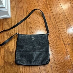 Perry Ellis Textured Black Shoulder Bag